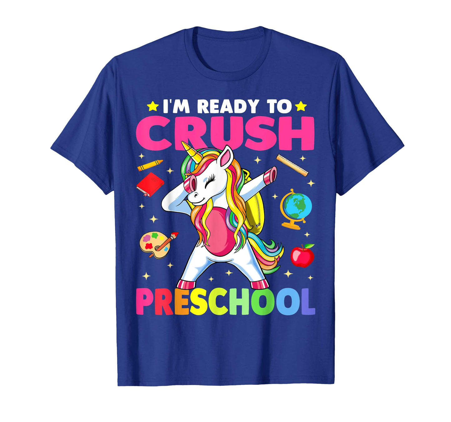 Crush Preschool Dabbing Unicorn Back to School Girls Gift T-Shirt