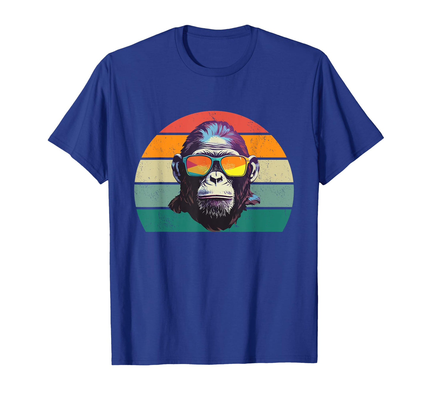Funny Monkey In Sunglasses - Retro Cool Monkey Lover T-Shirt