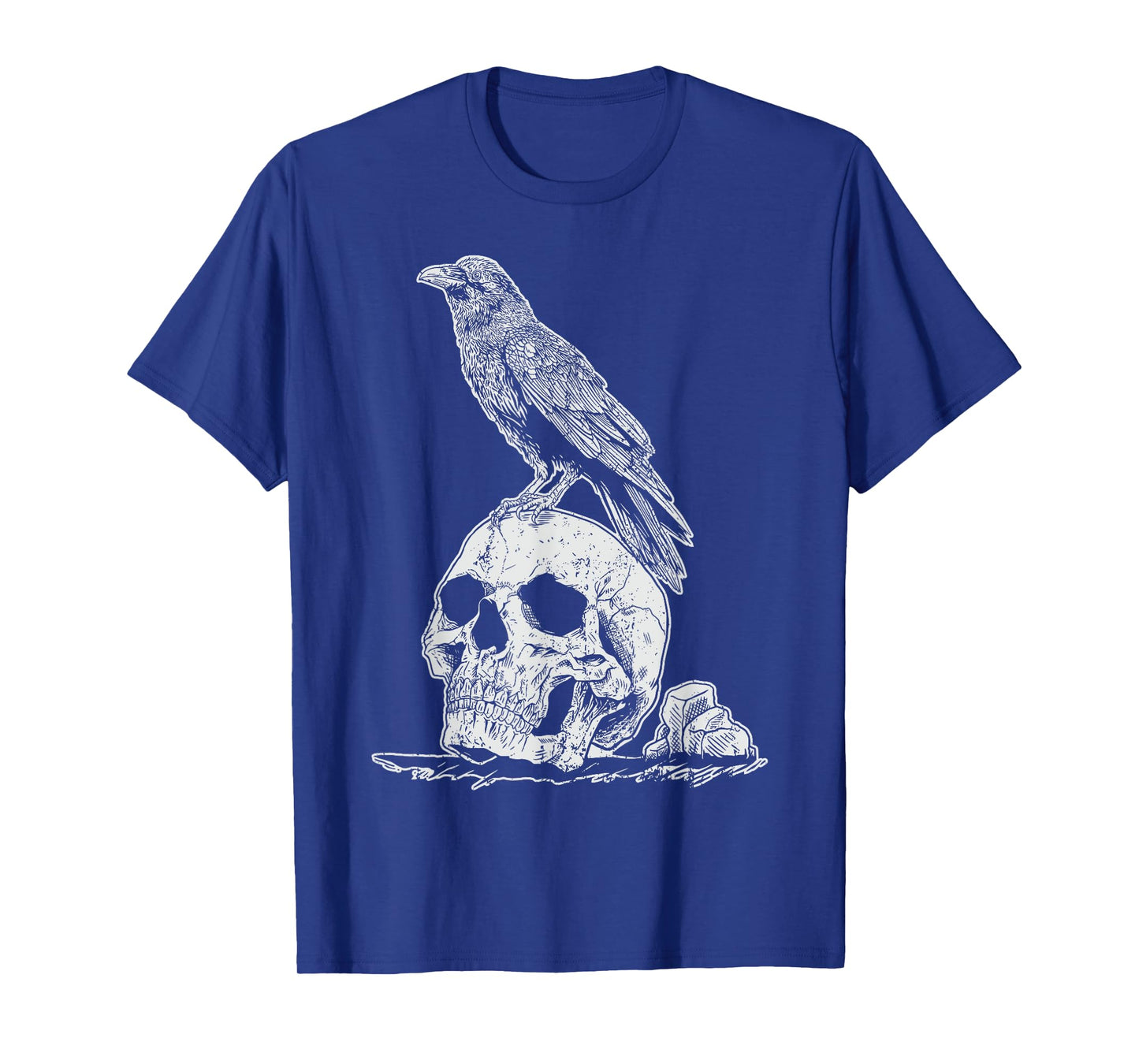 Gothic Animal Raven Creepy Bird Skull Spooky Viking Crow T-Shirt