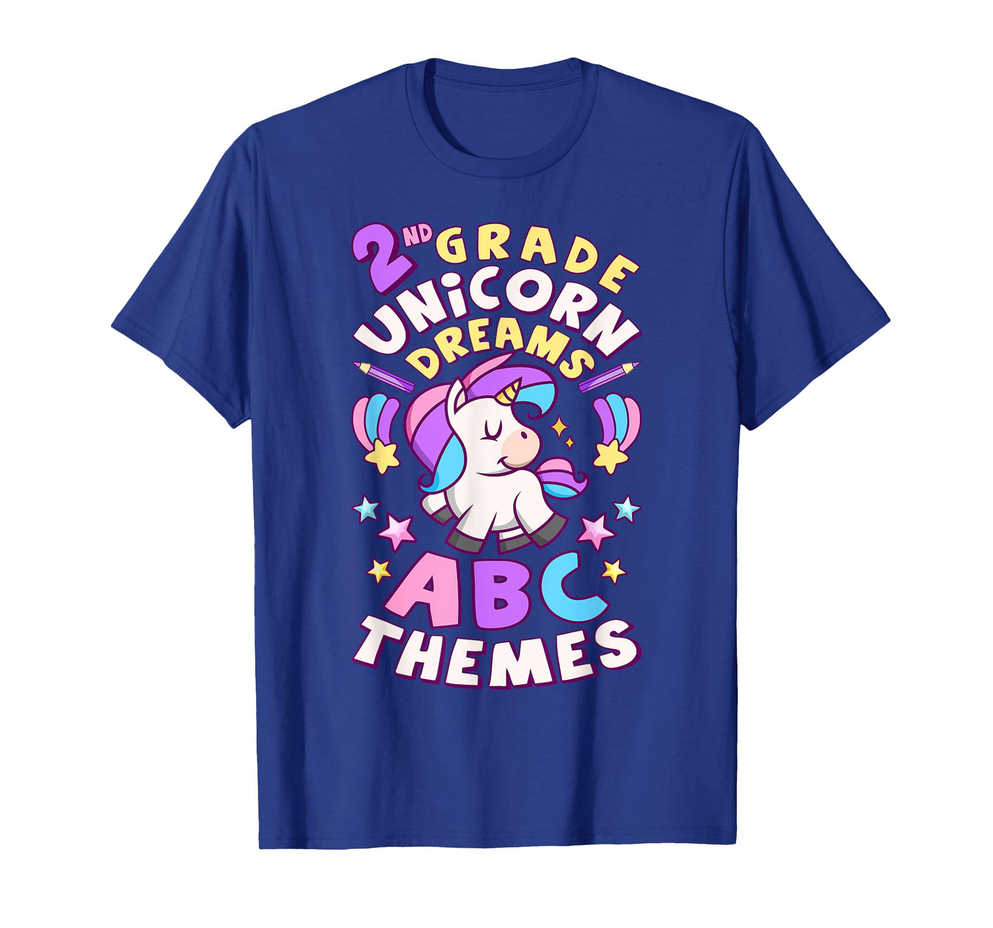 First Day of 2nd Grade, Back To School, Girl, Unicorn, ABC T-Shirt