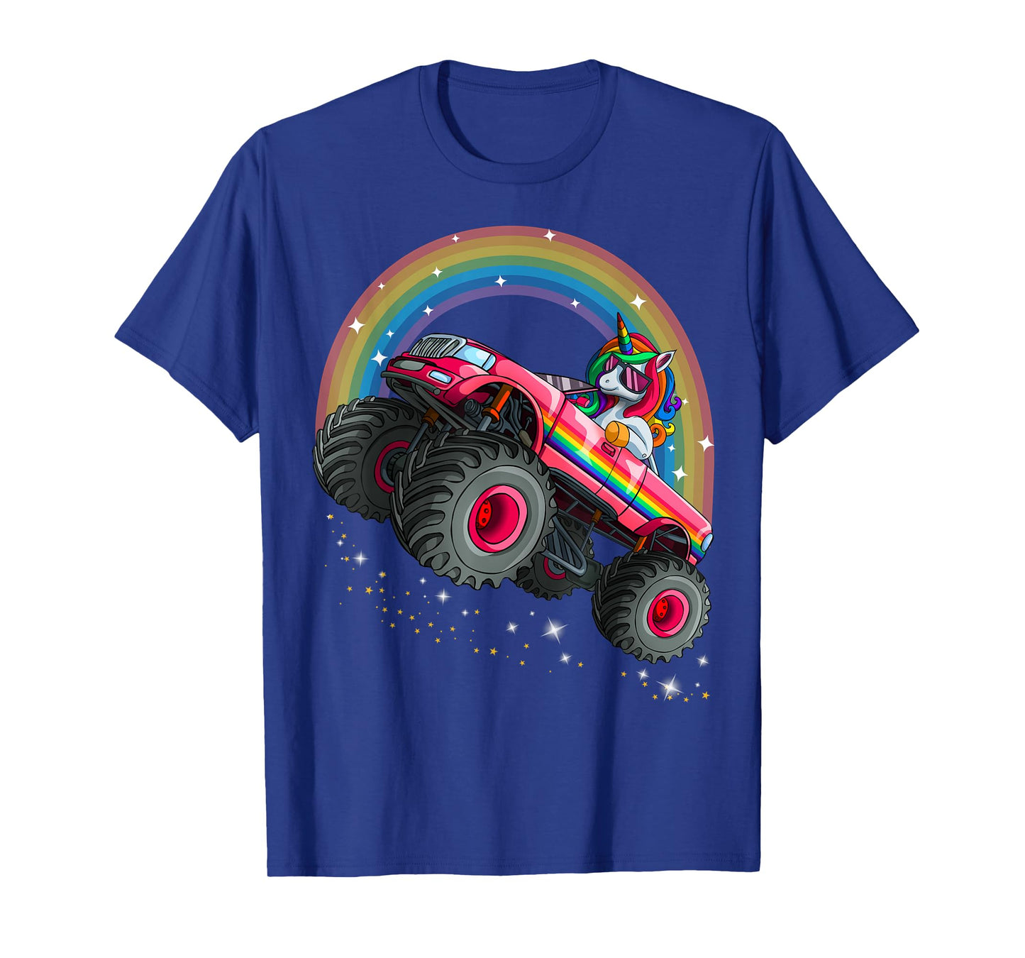 Monster Truck Unicorn Birthday Shirt Magical Party Girl Gift T-Shirt