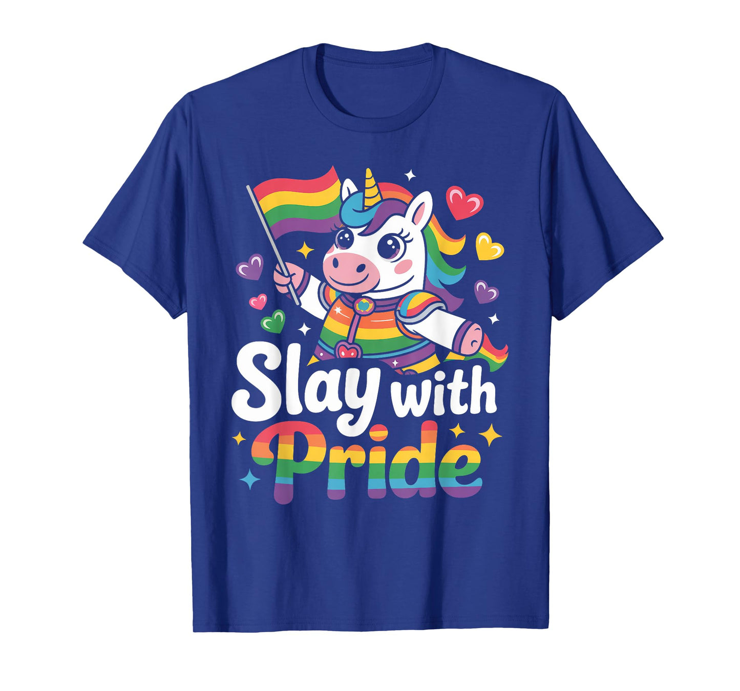 Slay With Pride Rainbow Unicorn Armor T-Shirt