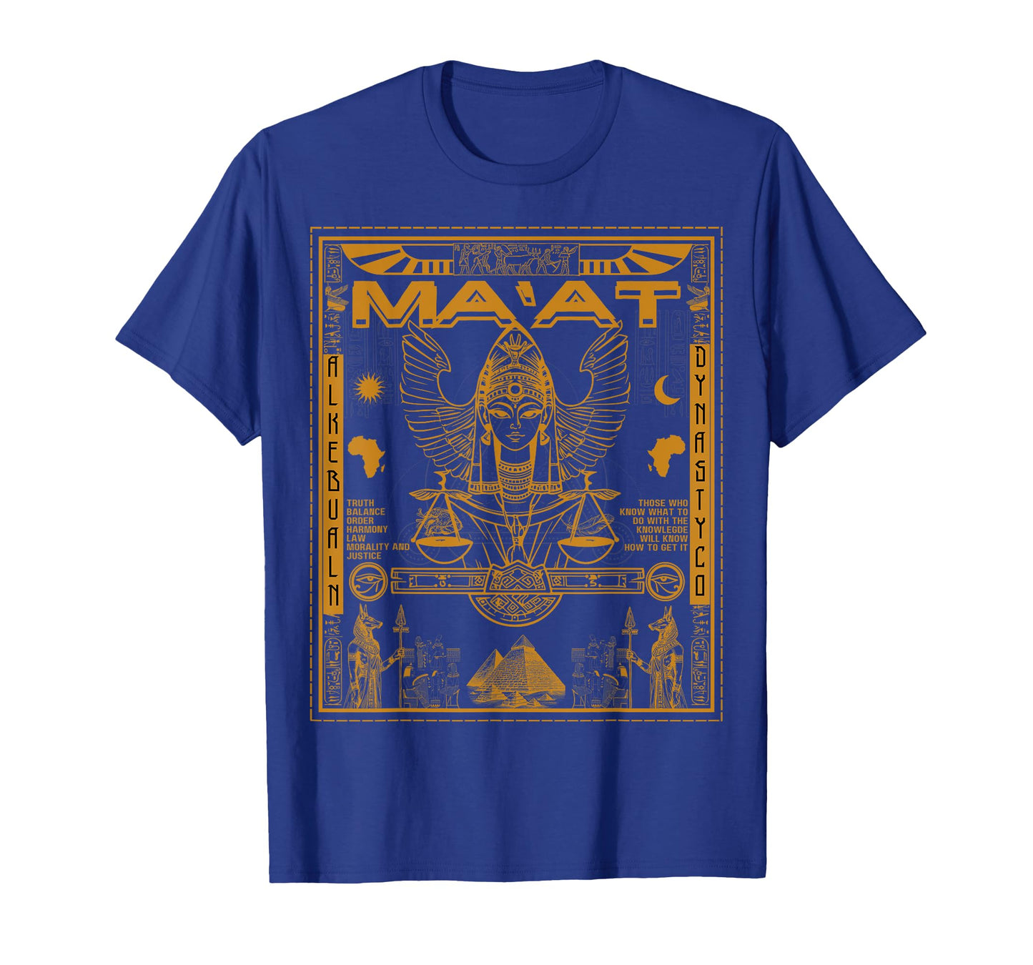 Sacred Geometry Egyptian MAβAT Maat Eye Of Horus Art T-Shirt