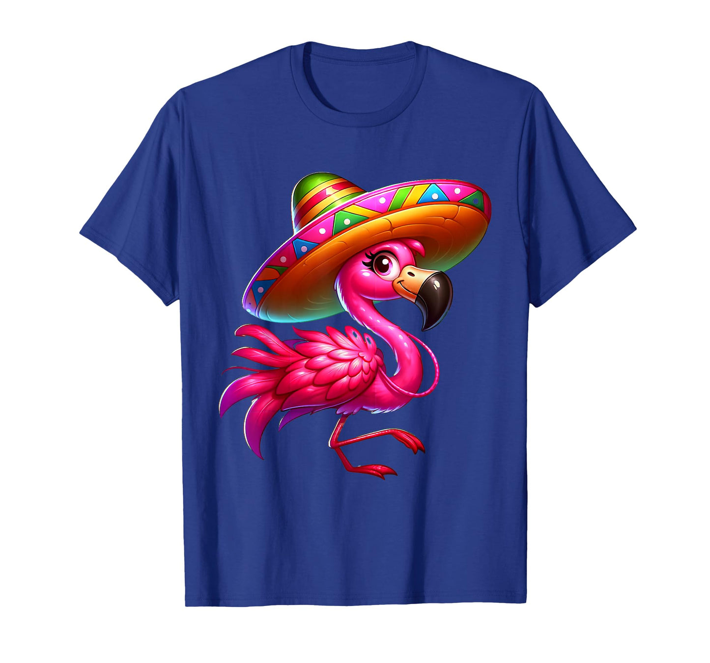 Cinco de Mayo Flamingo Wearing Mexican Sombrero Men Women T-Shirt
