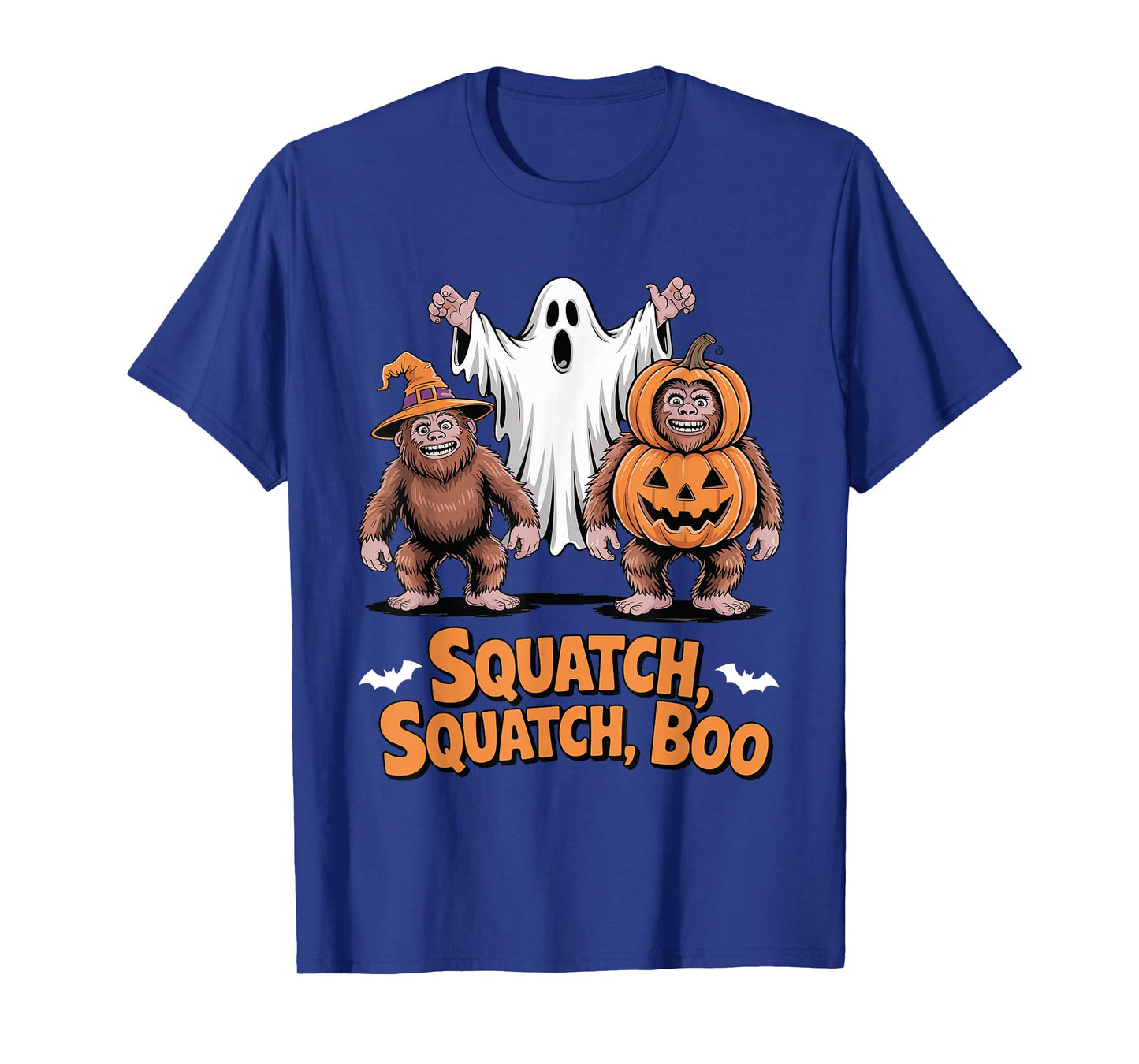 Bigfoot Ghost Halloween Boo Costume Funny Squatch Pumpkin T-Shirt