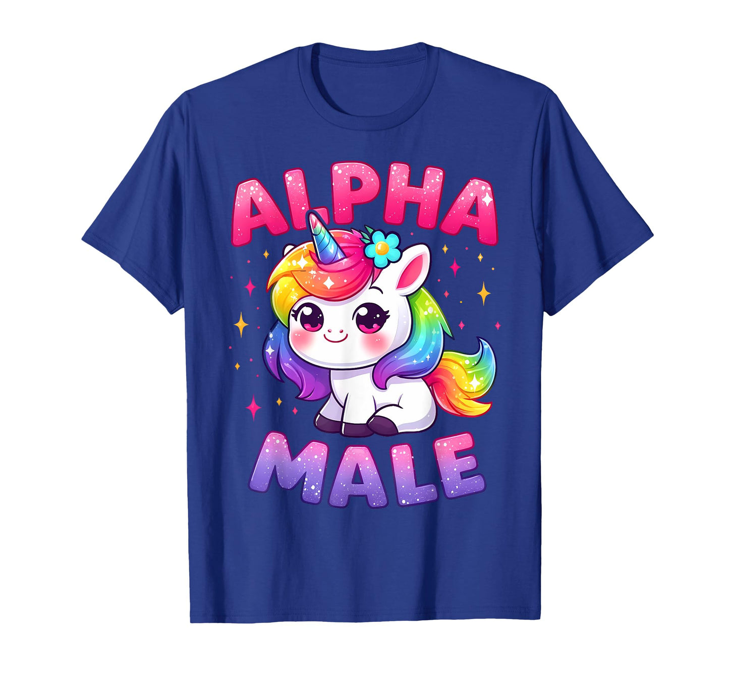 Funny Ironic Alpha Unicorn Sarcastic Girly Sparkle Rainbow T-Shirt
