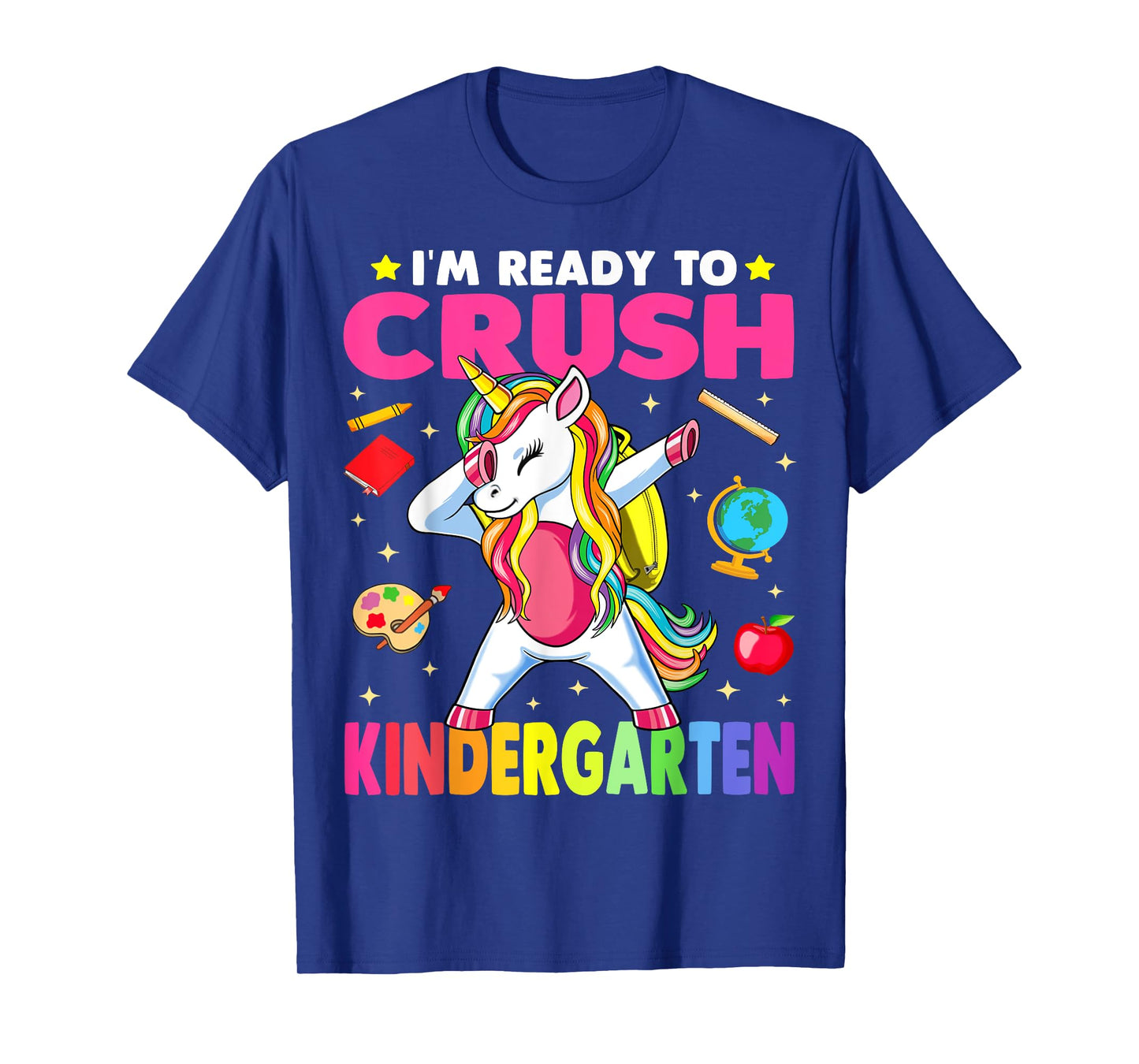 Crush Kindergarten Dabbing Unicorn Back to School Girls Gift T-Shirt