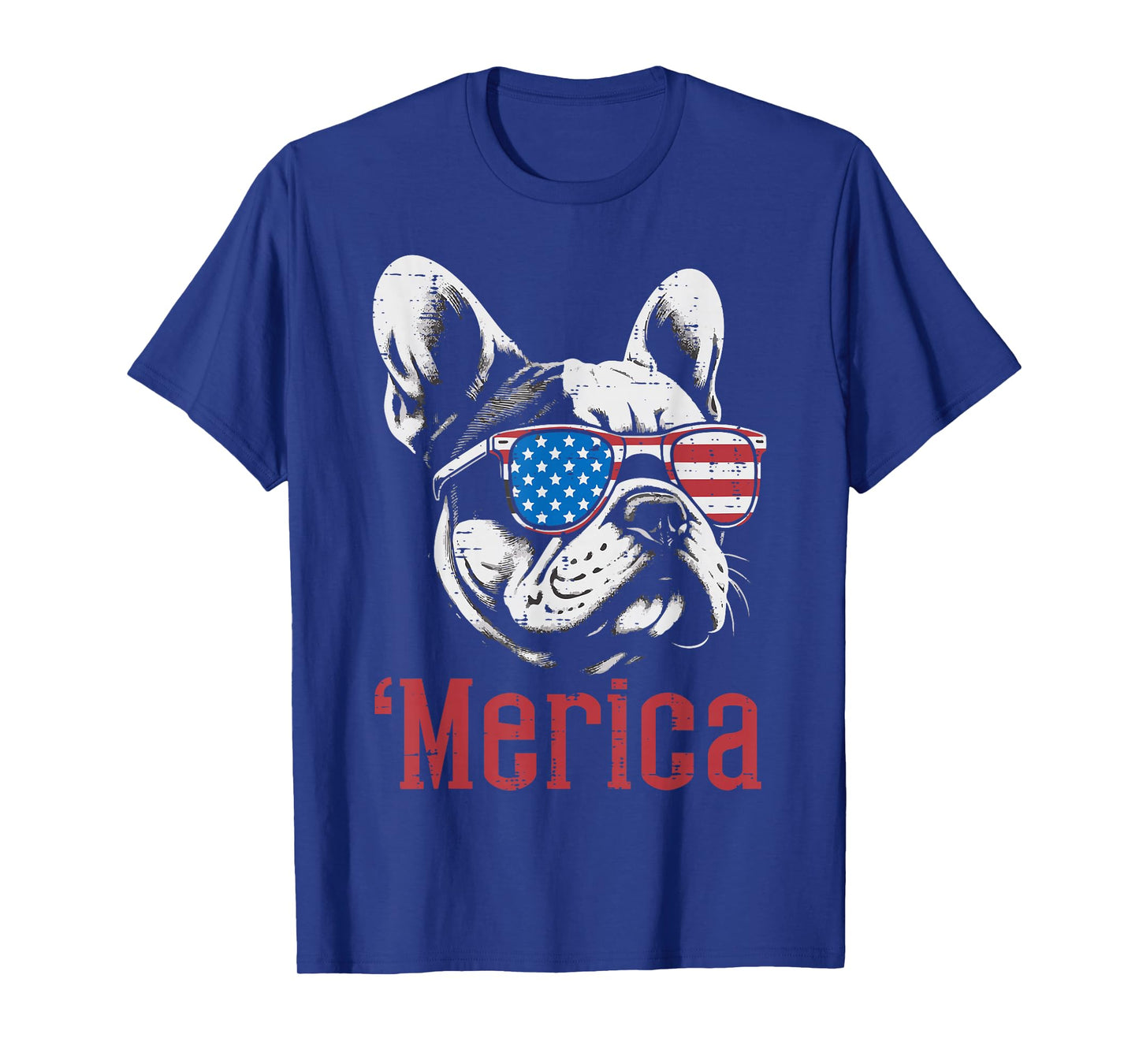 4th Of July Dog French Bulldog Merica Patriot Women Men Kids T-Shirt