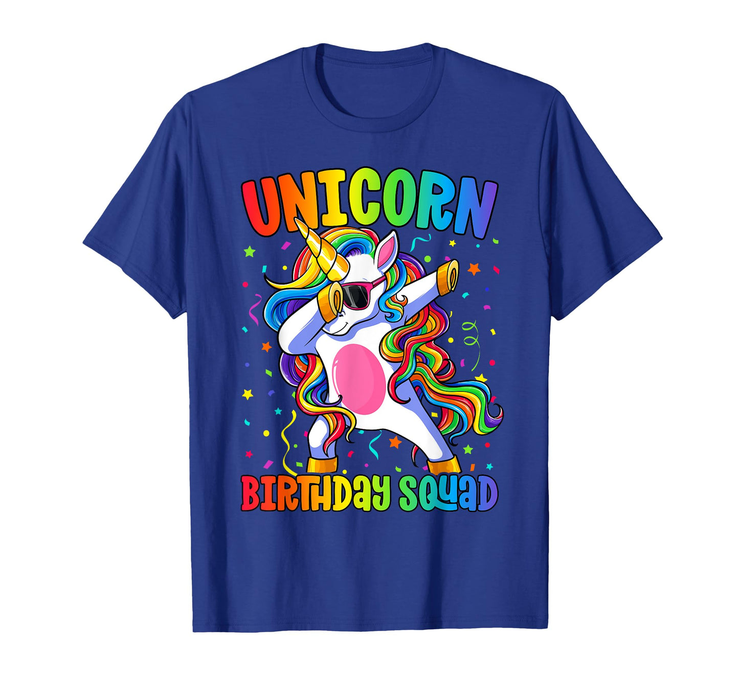 Birthday Squad Shirt Kids Dabbing Unicorn Birthday T-Shirt