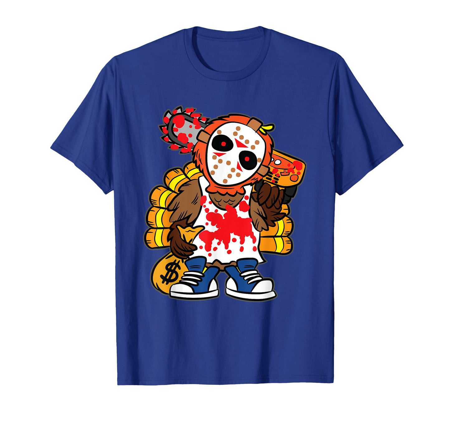 Turkey Horror Movie Thanksgiving Day Funny Bird Fall Autumn T-Shirt