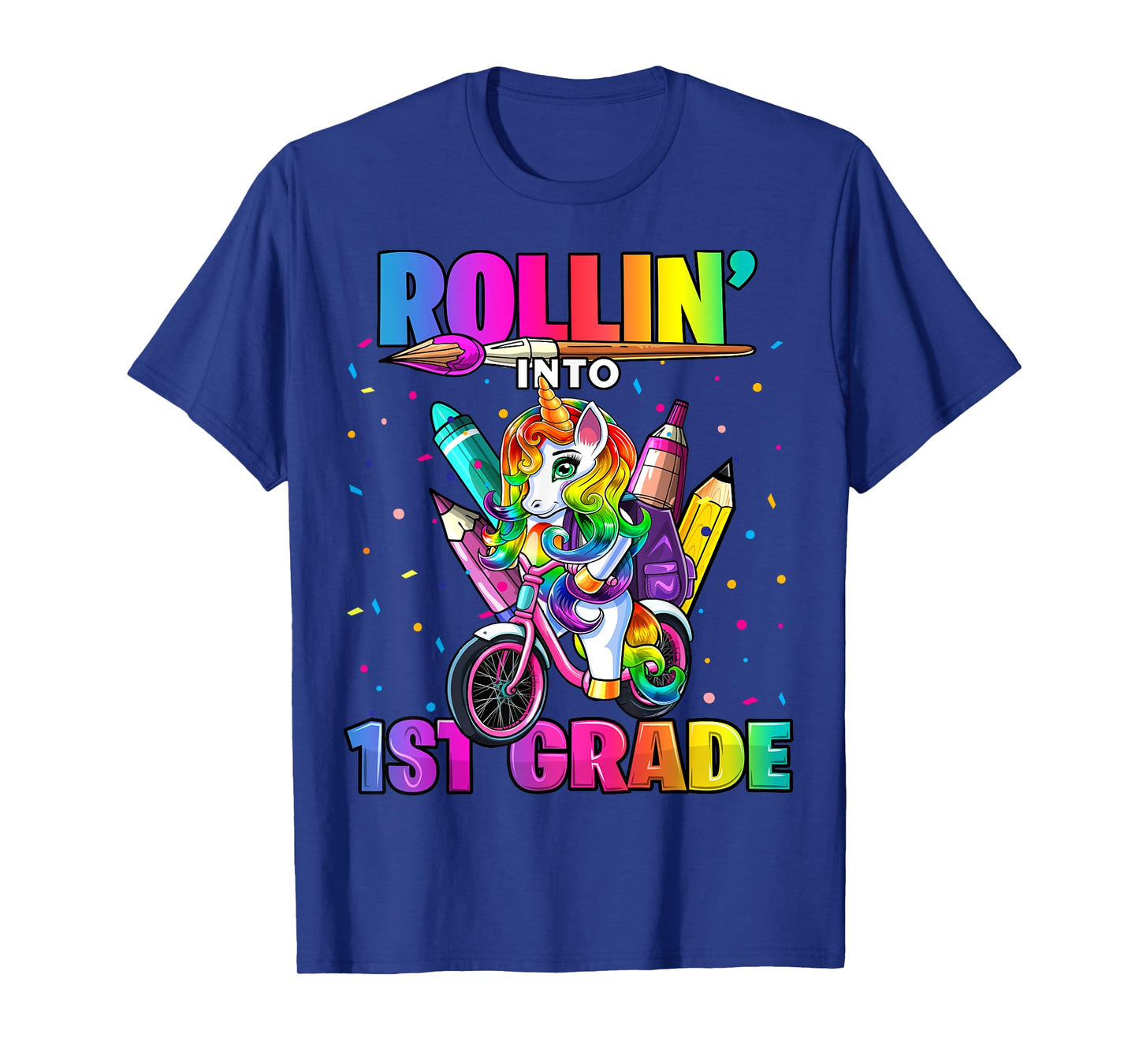 1st Grade Unicorn Back to School First Day of School Girls T-Shirt