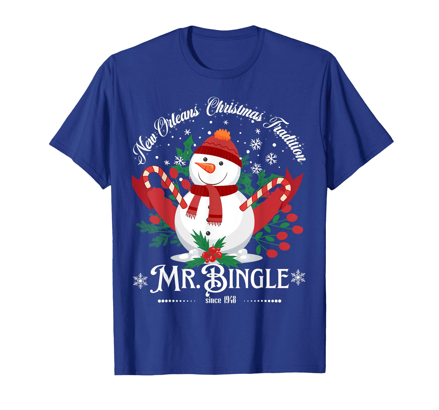 New Orleans Mr.Bingle Christmas Tradition Snowmen Christmas T-Shirt