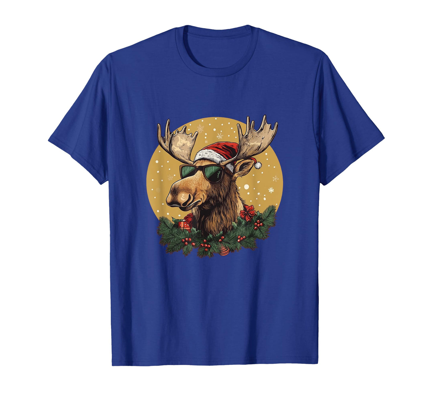 Sunglasses Christmas Moose Bringing the Holiday Vibes T-Shirt