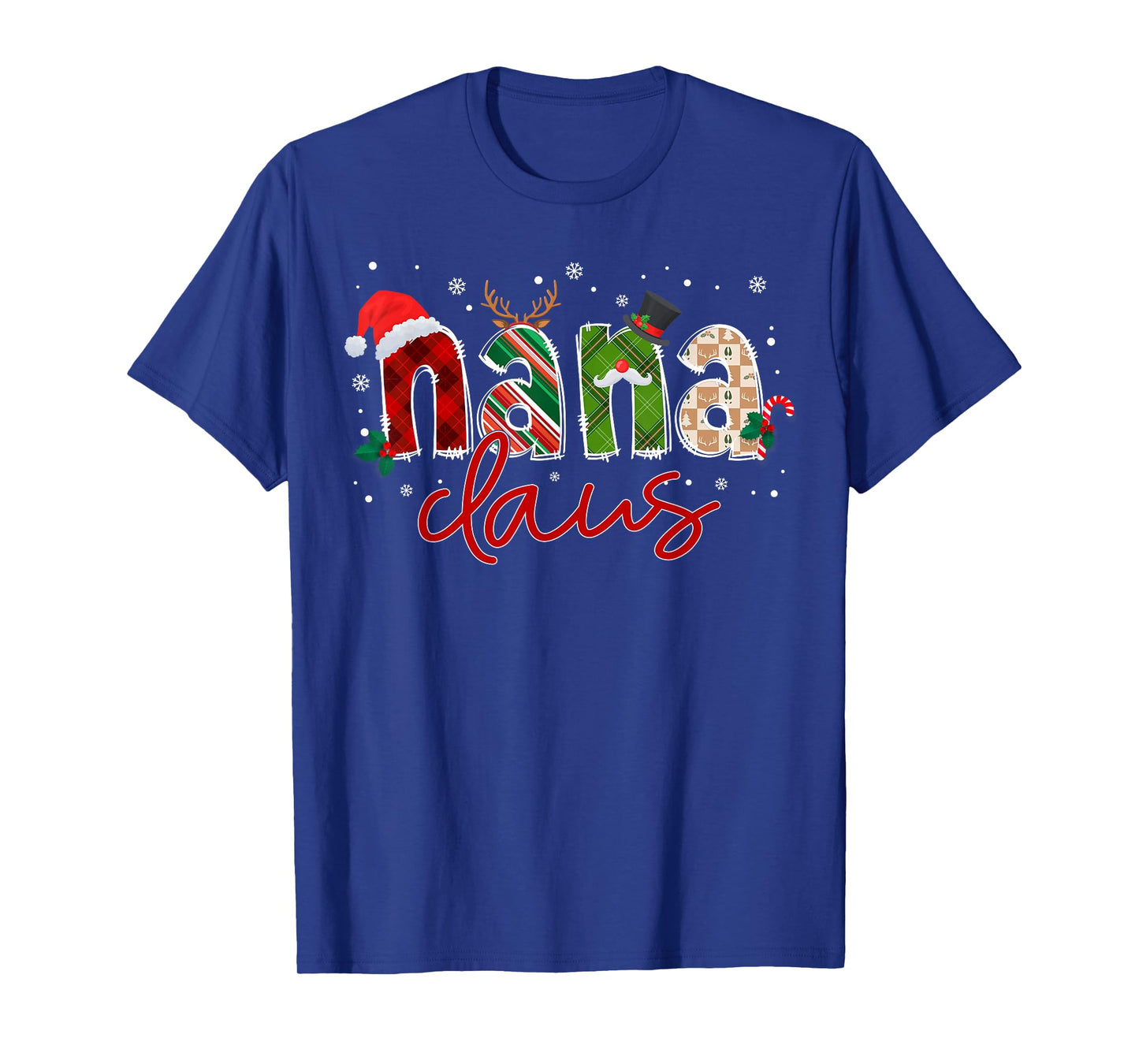 Nana Claus Santa Claus Family Matching Christmas Pajama T-Shirt