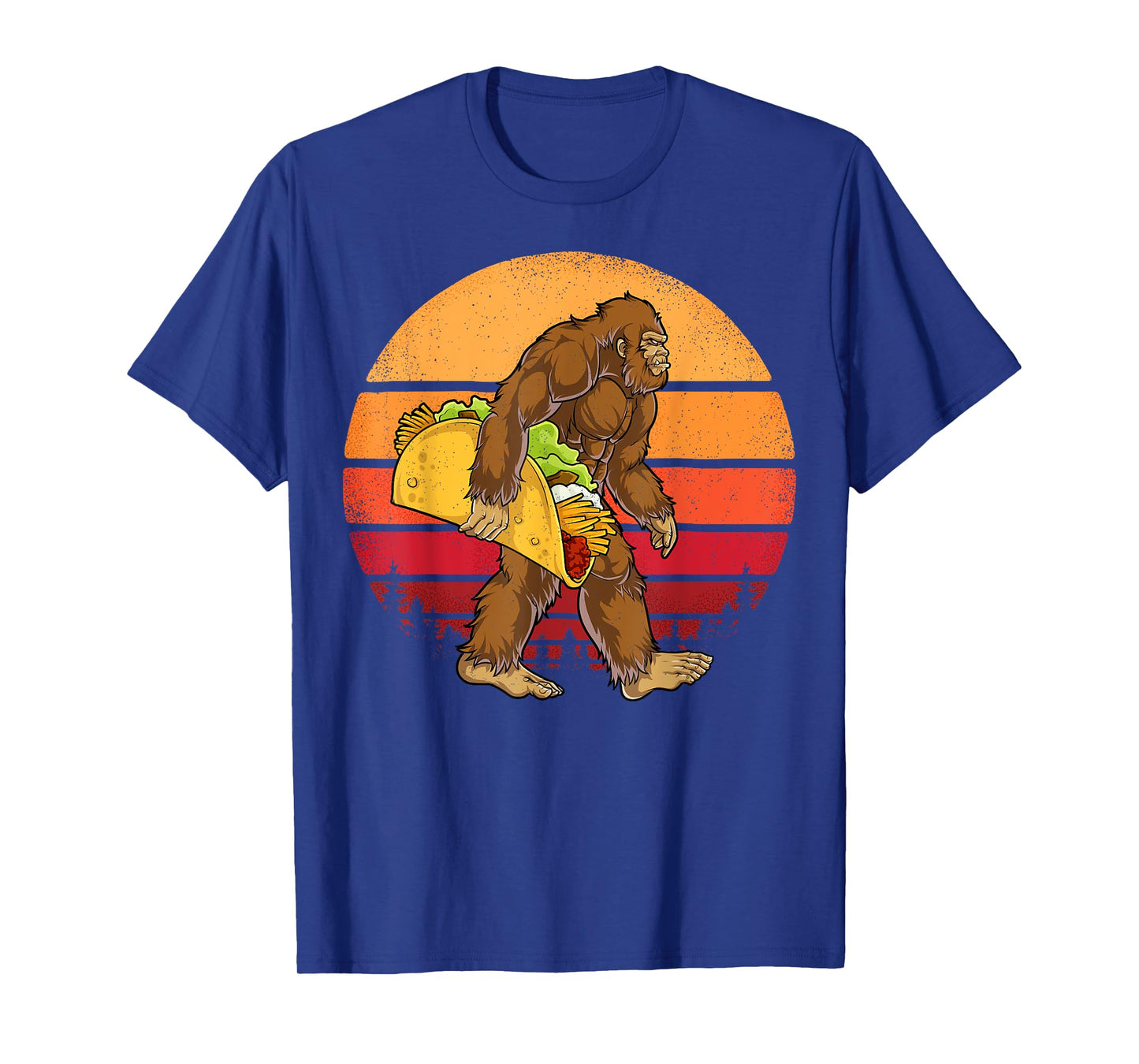 Bigfoot Carrying Taco Funny Cinco de Mayo Boys Men Sasquatch T-Shirt
