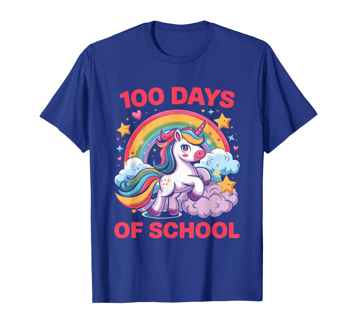 100 Days of School Unicorn Girls Teacher 100th Day of School T-Shirt