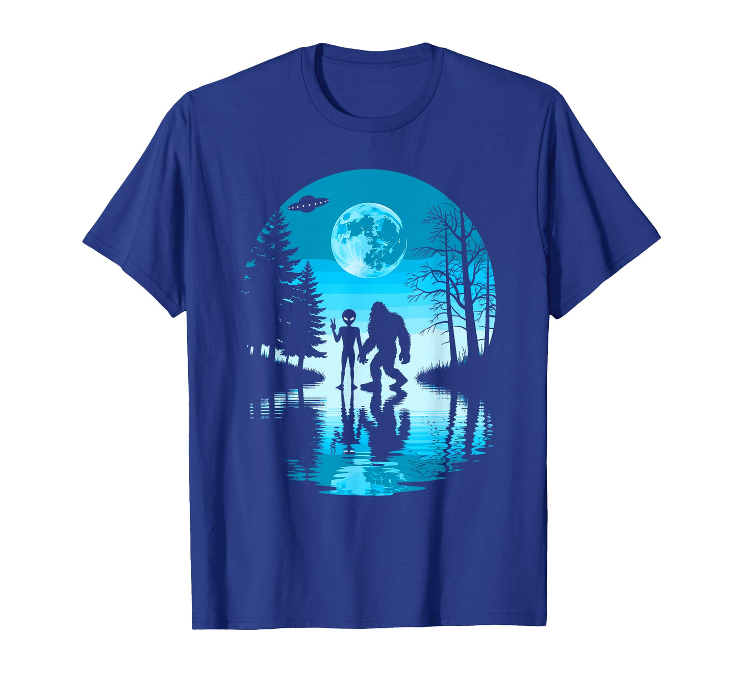 Funny Bigfoot & Alien | UFO & Sasquatch T-Shirt