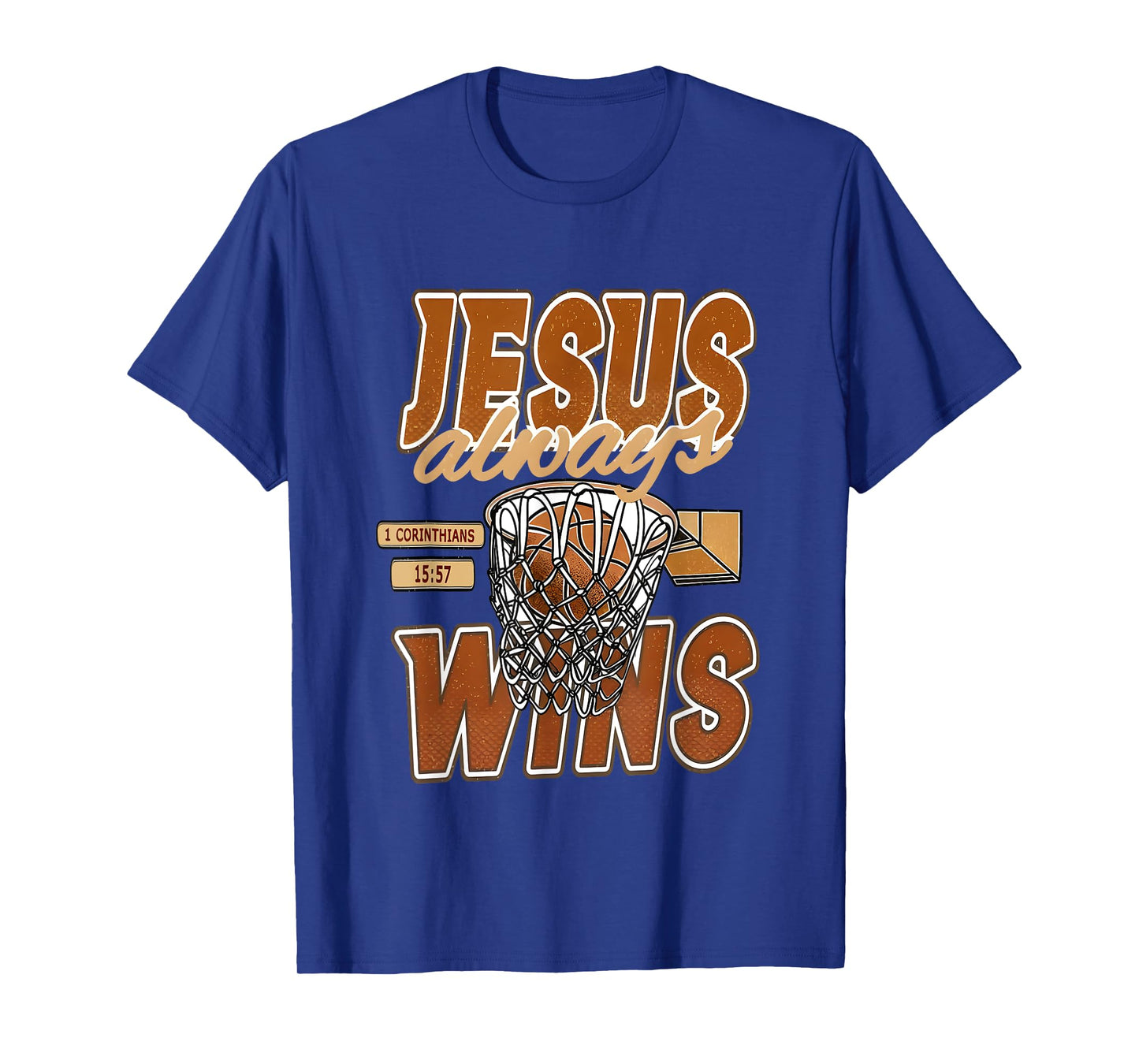 Vintage Jesus Christian Playing Basketball Gift For Men Boys T-Shirt