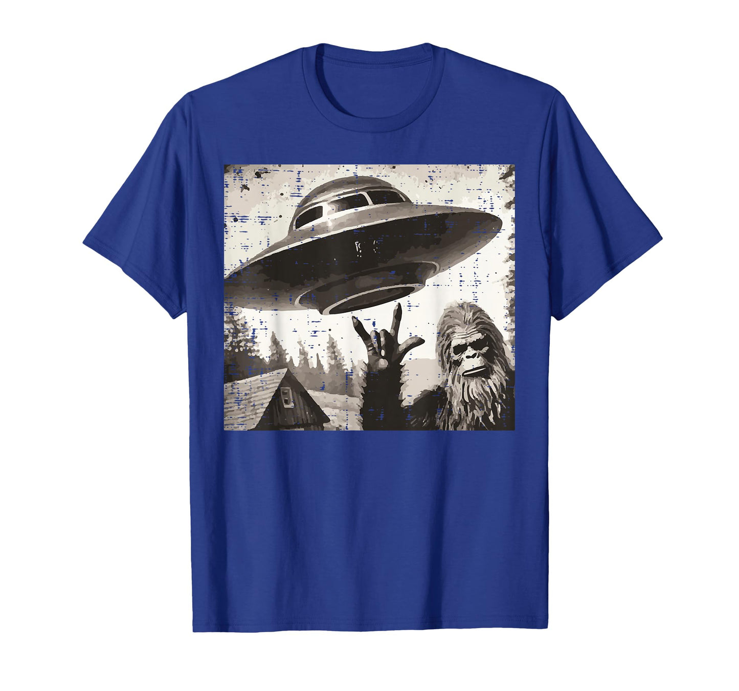 Bigfoot Alien Ufo Selfie Sasquatch Rocker Men Boys Kids T-Shirt