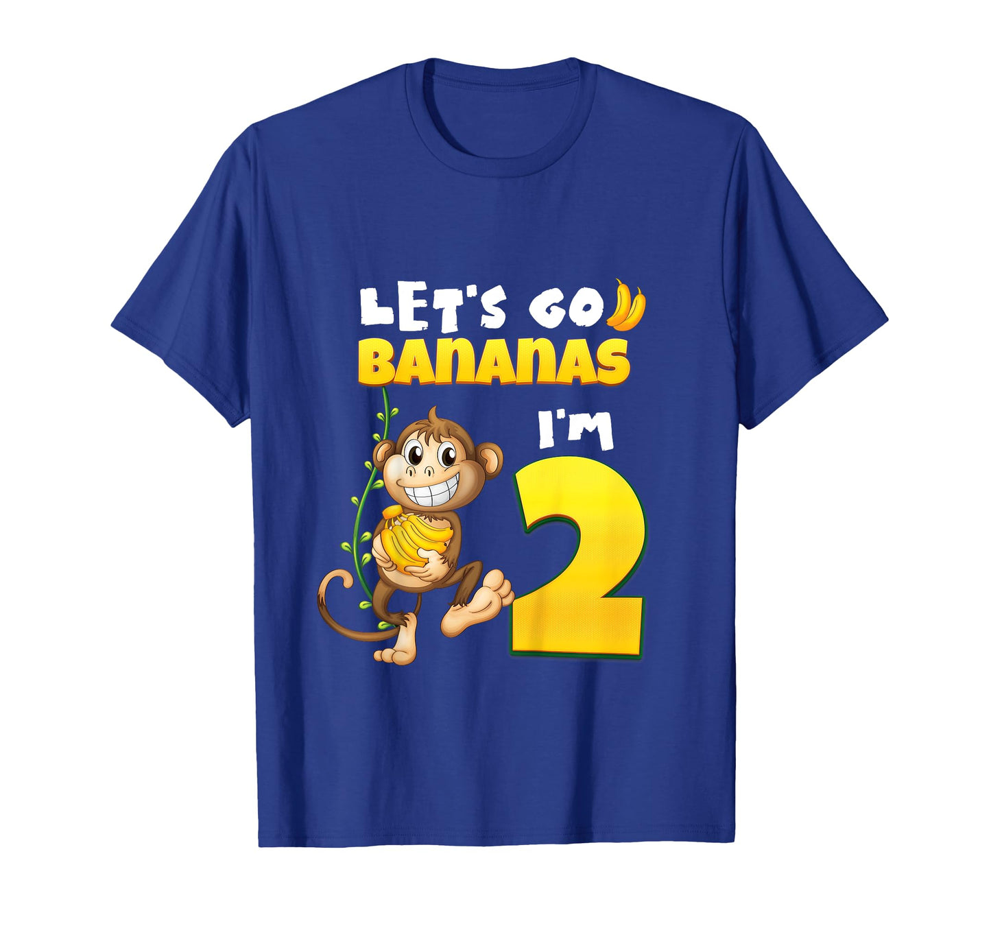 Let's Go Bananas I'm 2 Zoo Animal Jungle Safari 2nd Birthday T-Shirt