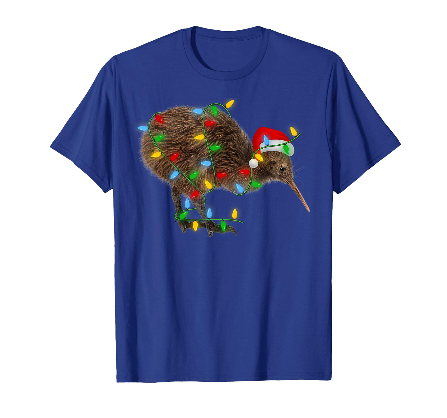 Kiwi Bird Xmas Lighting Holiday Santa Kiwi Christmas T-Shirt