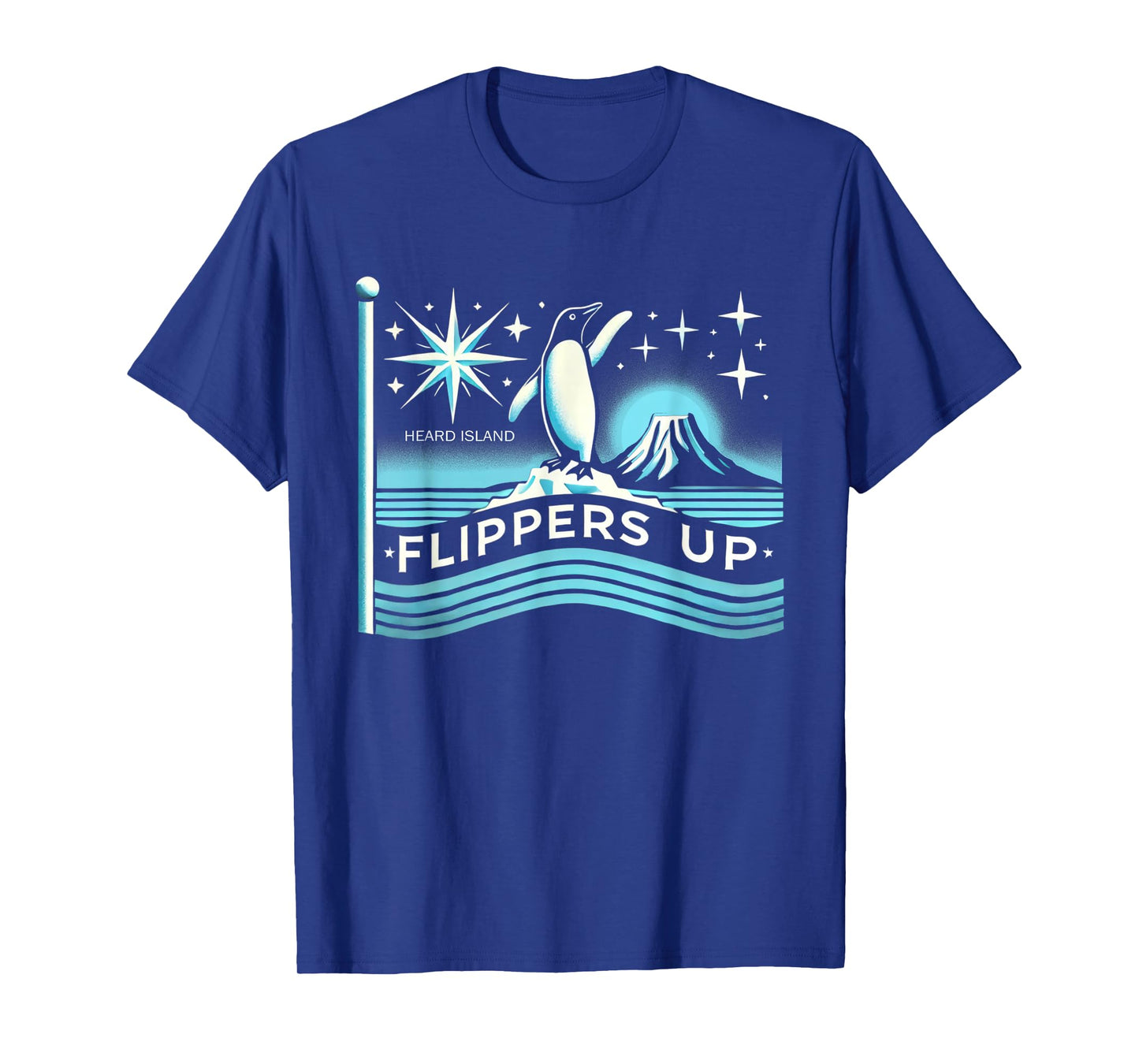 Heard Island Flippers Up Penguin Funny T-Shirt