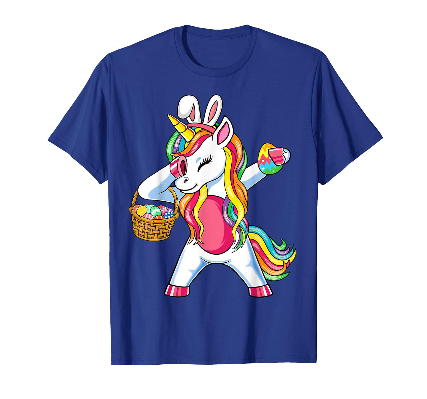 Easter Unicorn Shirt With Eggs Happy Easter Boys Girls Kids T-Shirt