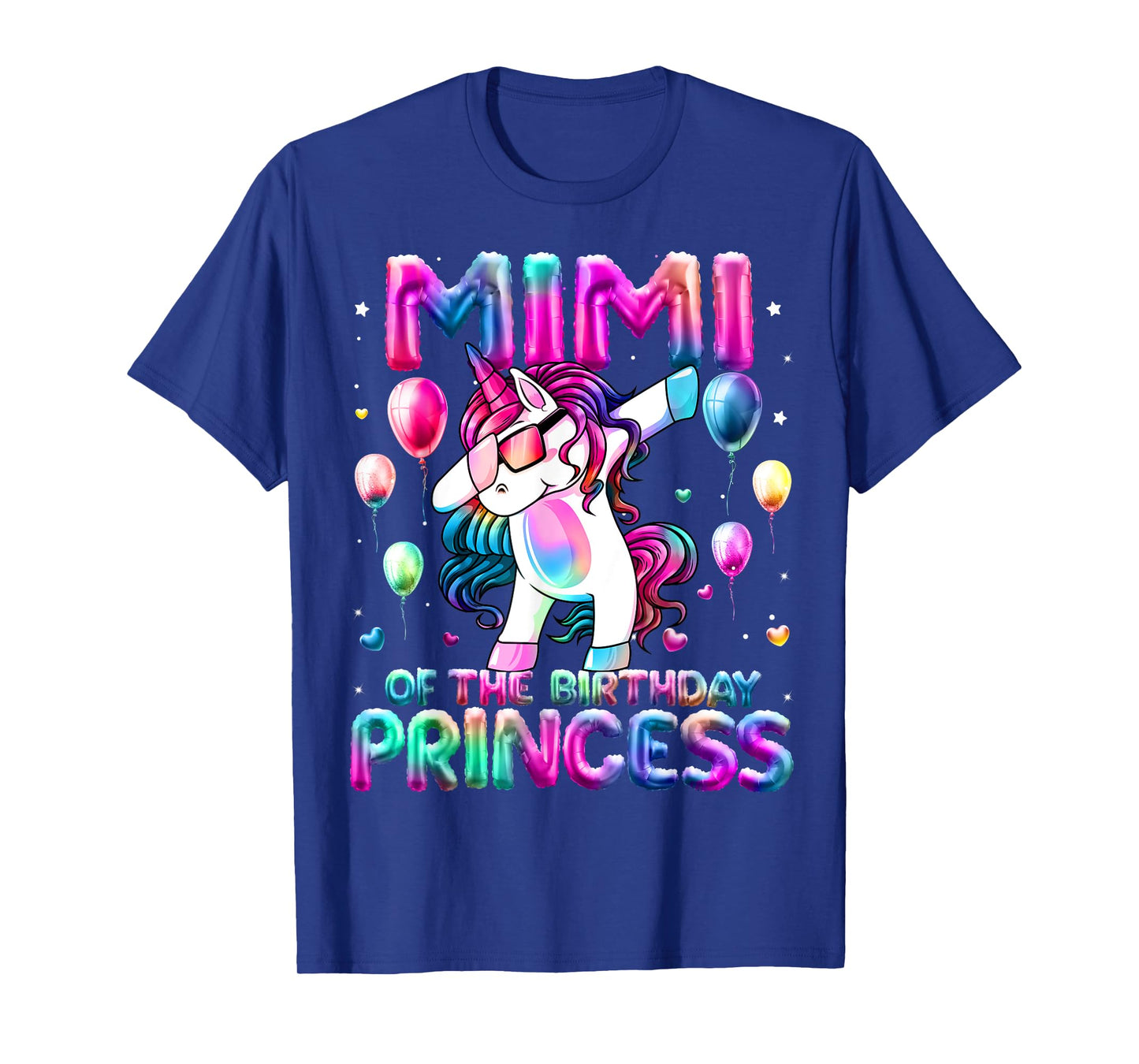 Grandma of the Birthday Princess Girl Dabbing Unicorn Mimi T-Shirt