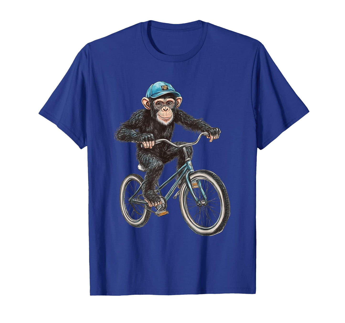 Monkey Riding Bike Vintage Bicycle Biker Ape Chimpanzee T-Shirt