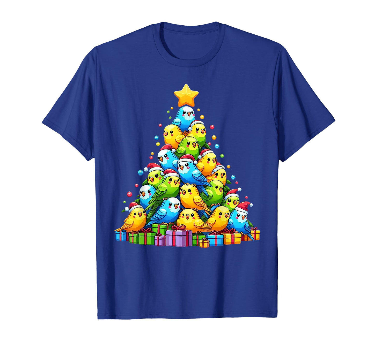 Budgie Christmas Tree Bird Christmas Cosutme Men Women Kids T-Shirt