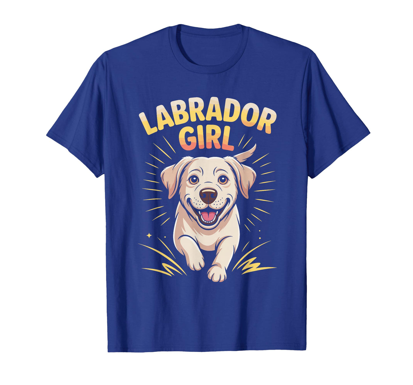 Labrador Girl Cute Cartoon for Dog Owners | Womens Retriever T-Shirt
