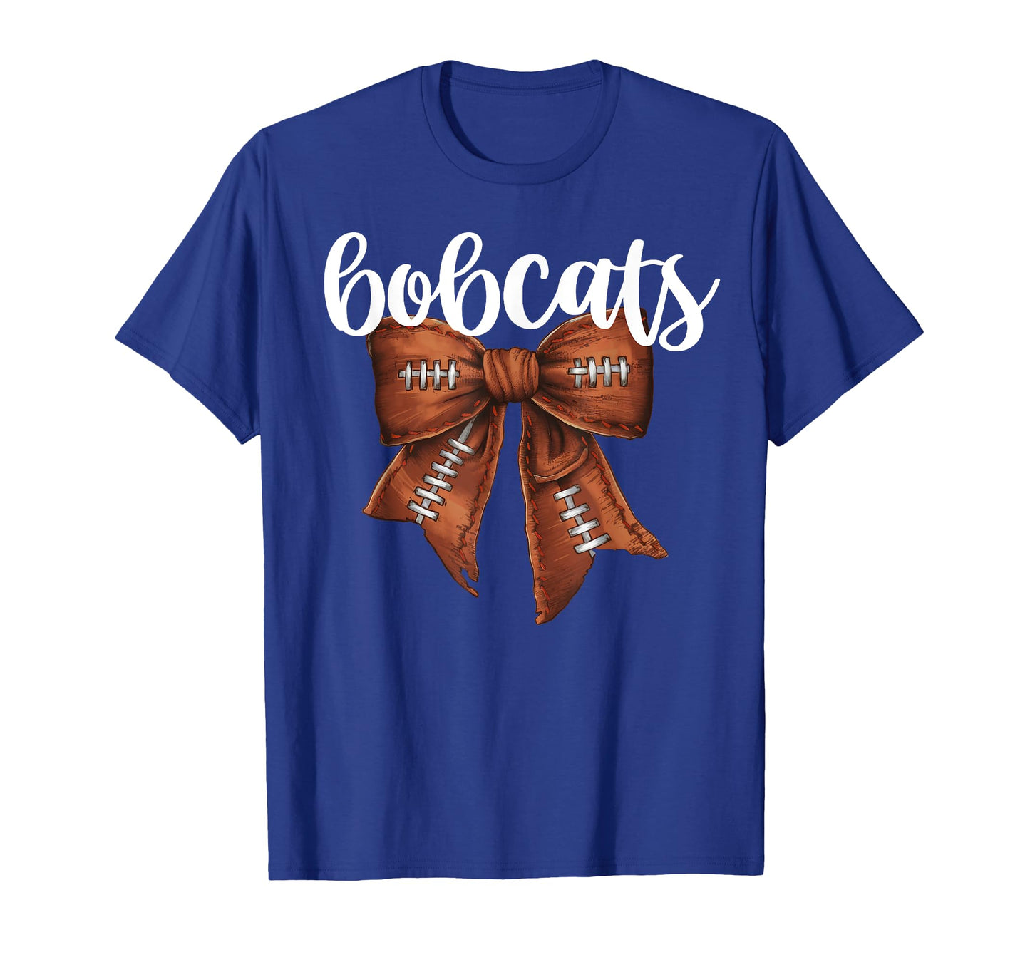 Bobcats Football Bow School Spirit Team Mascot Game Night T-Shirt