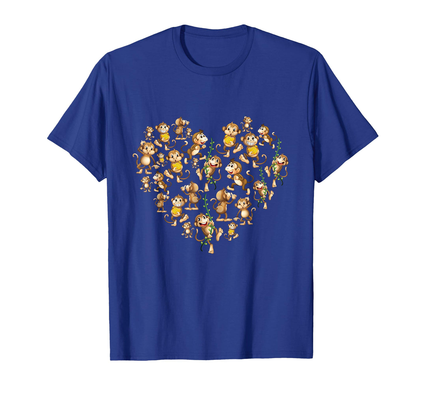 cute monkey lover heart monkeys animal for men women kids T-Shirt