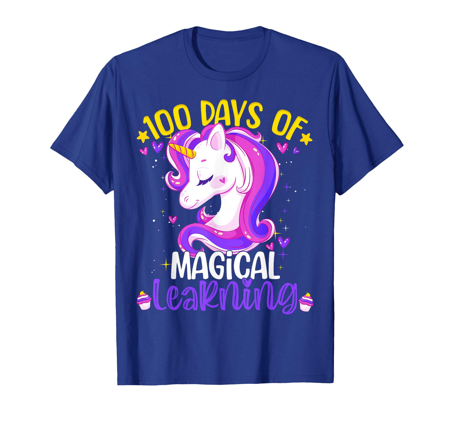 100 Days Of Magical Learning Unicorn 100th Day School Girls T-Shirt