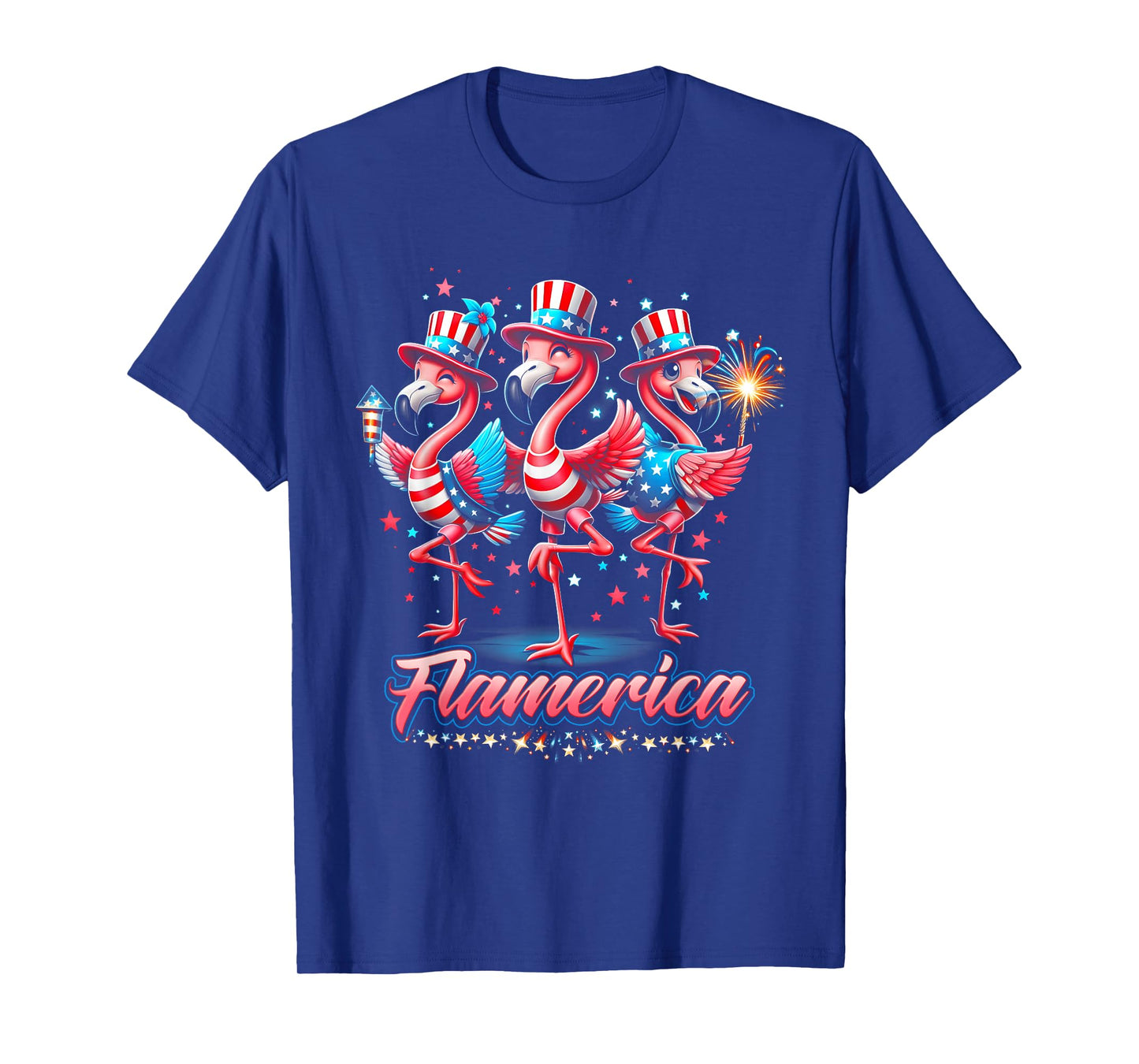 Flamingo 4Th Of July Patriotic USA Independence Flamerica Women Men T-Shirt