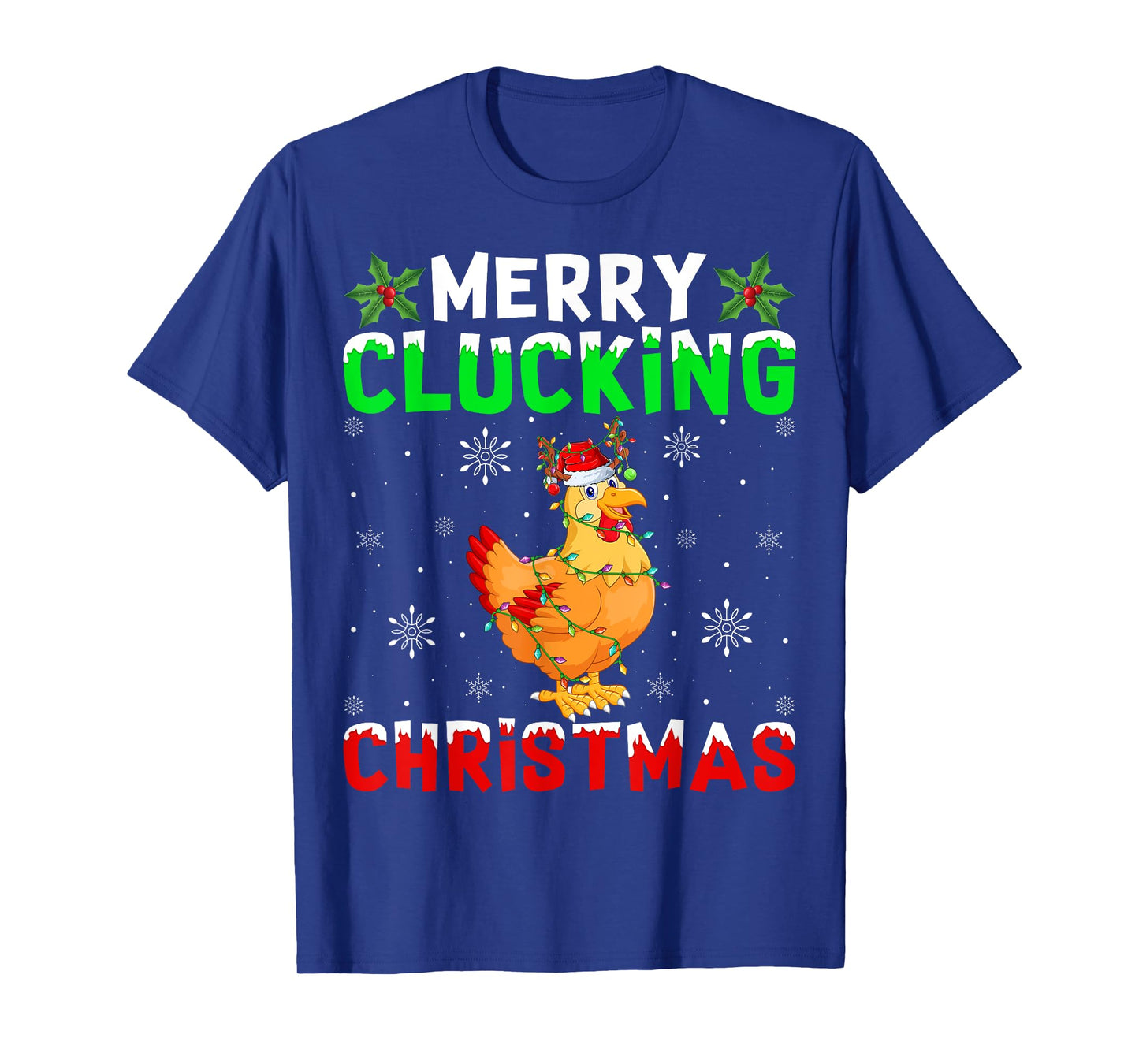 Matching Family Santa Chicken Merry Clucking Christmas T-Shirt