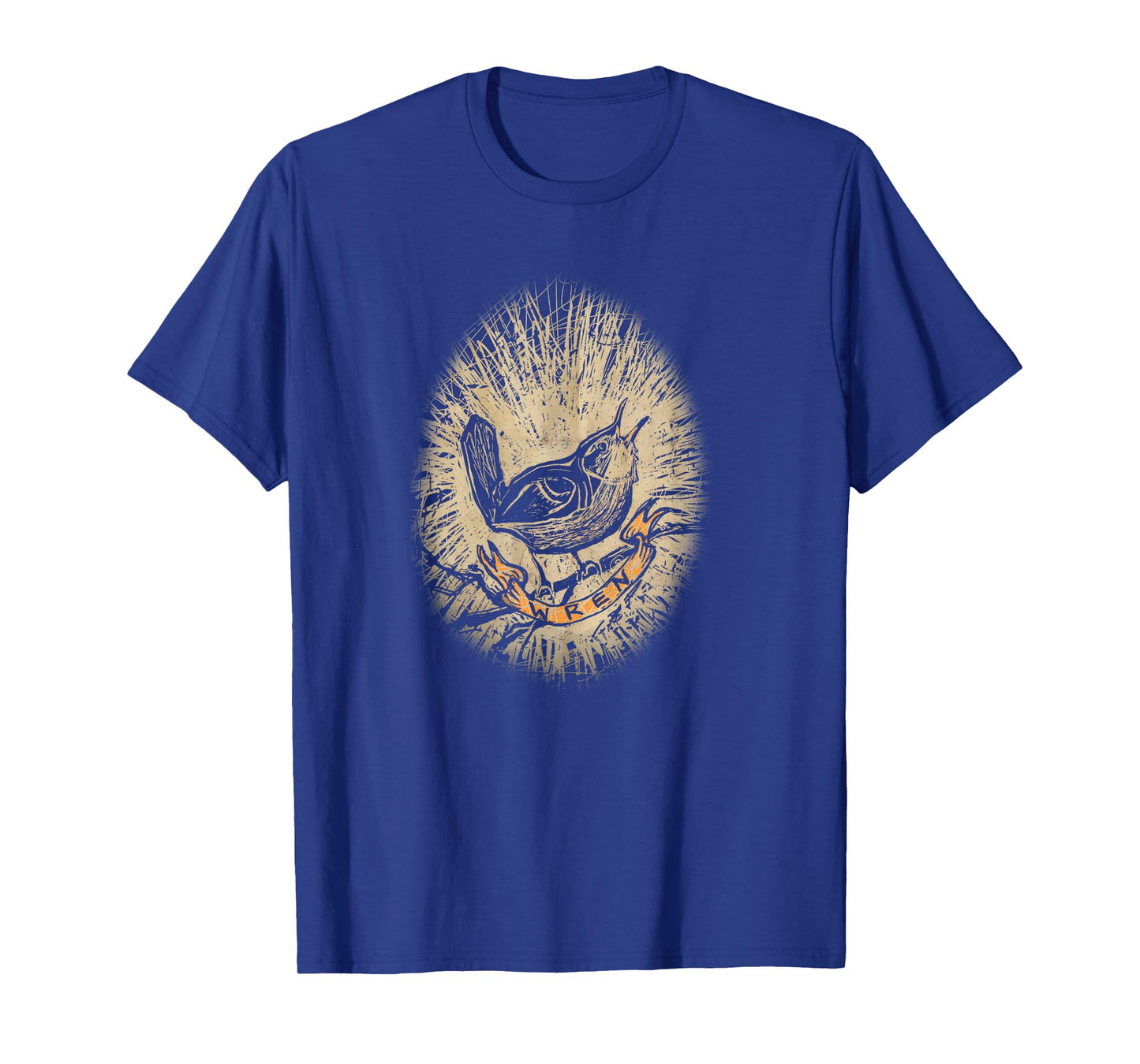 Wren Vintage Birdwatching Scratchboard T-Shirt T-Shirt