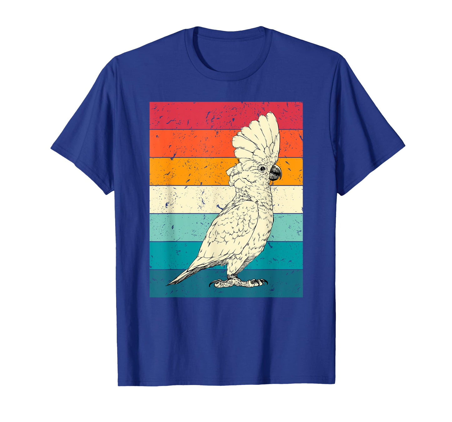 Retro Vintage Umbrella Cockatoo Sunglasses Parrot Bird T-Shirt