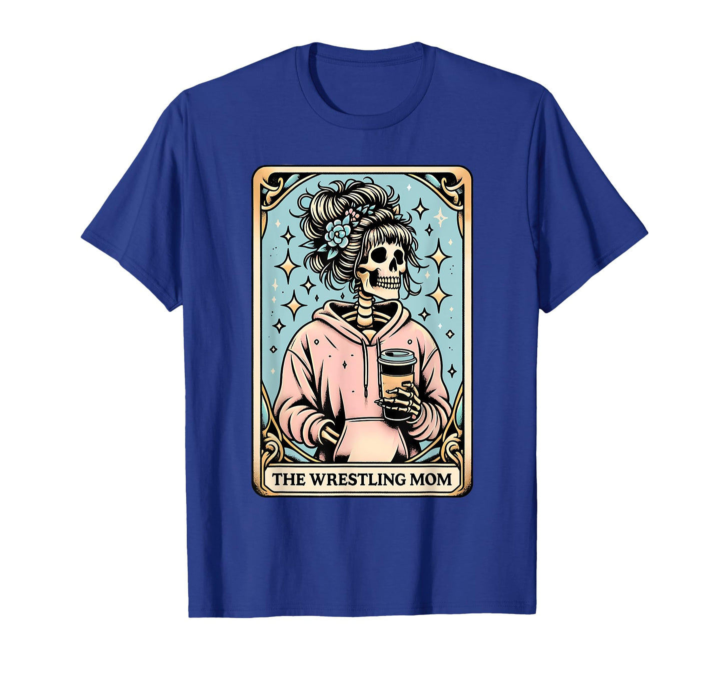 Vintage The Wrestling Mom Tarot Card Skeleton Mama Mom T-Shirt