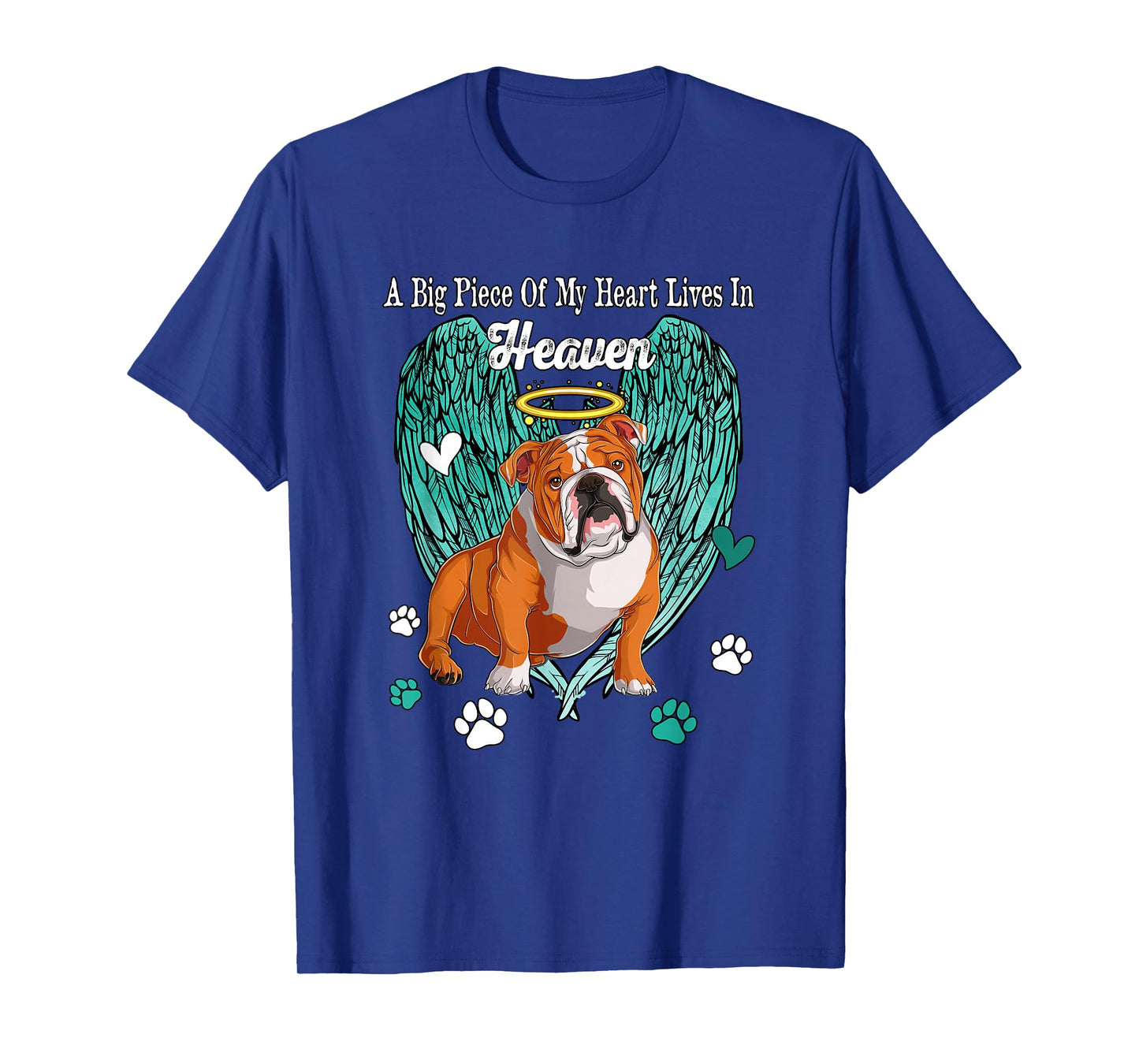 Heart Lives In Heaven Costume English Bulldog Memories Owner T-Shirt