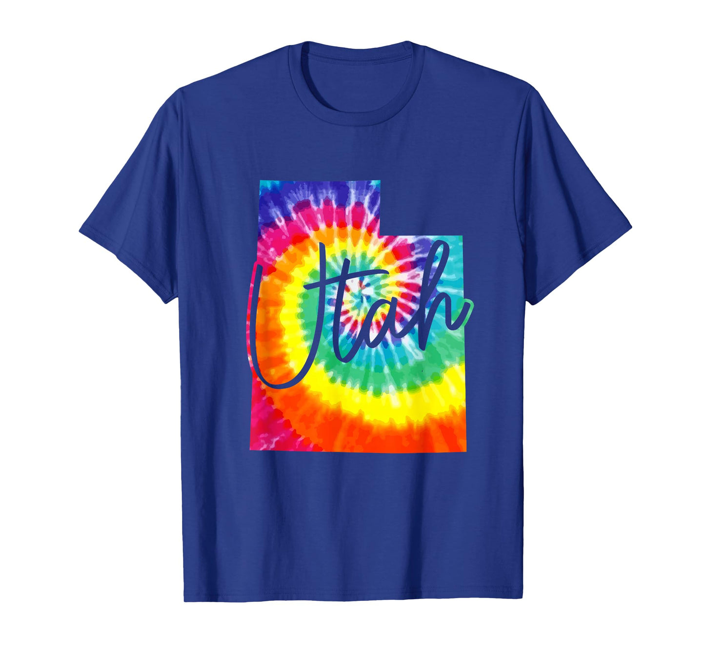 Utah Tie Dye State Map Pride Hippie Vintage Retro T-Shirt