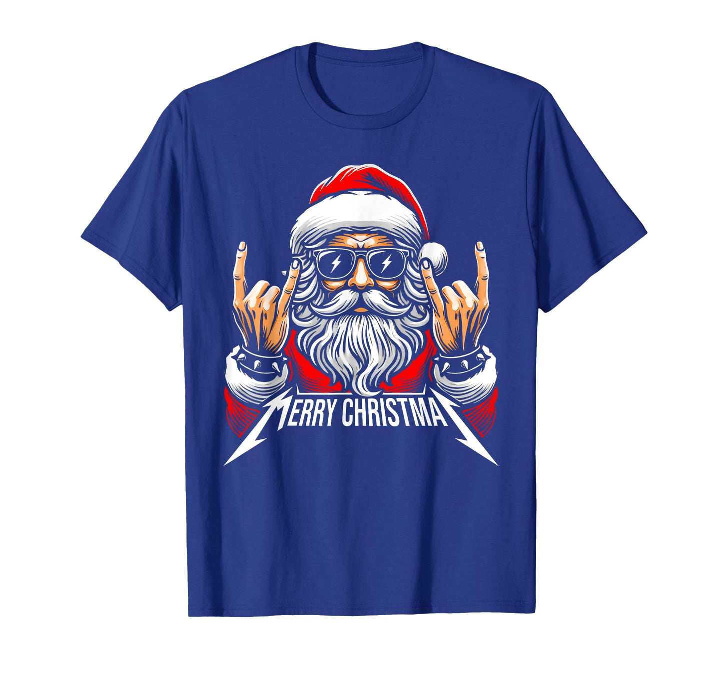 Merry Christmas Red Santa Face Hat Xmas Match Family Funny T-Shirt