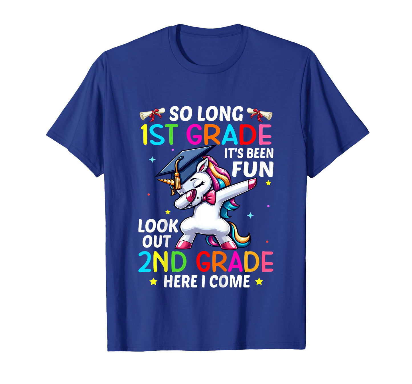Kids So Long 1st Grade Graduation 2nd Grade Here I Come 2024 T-Shirt