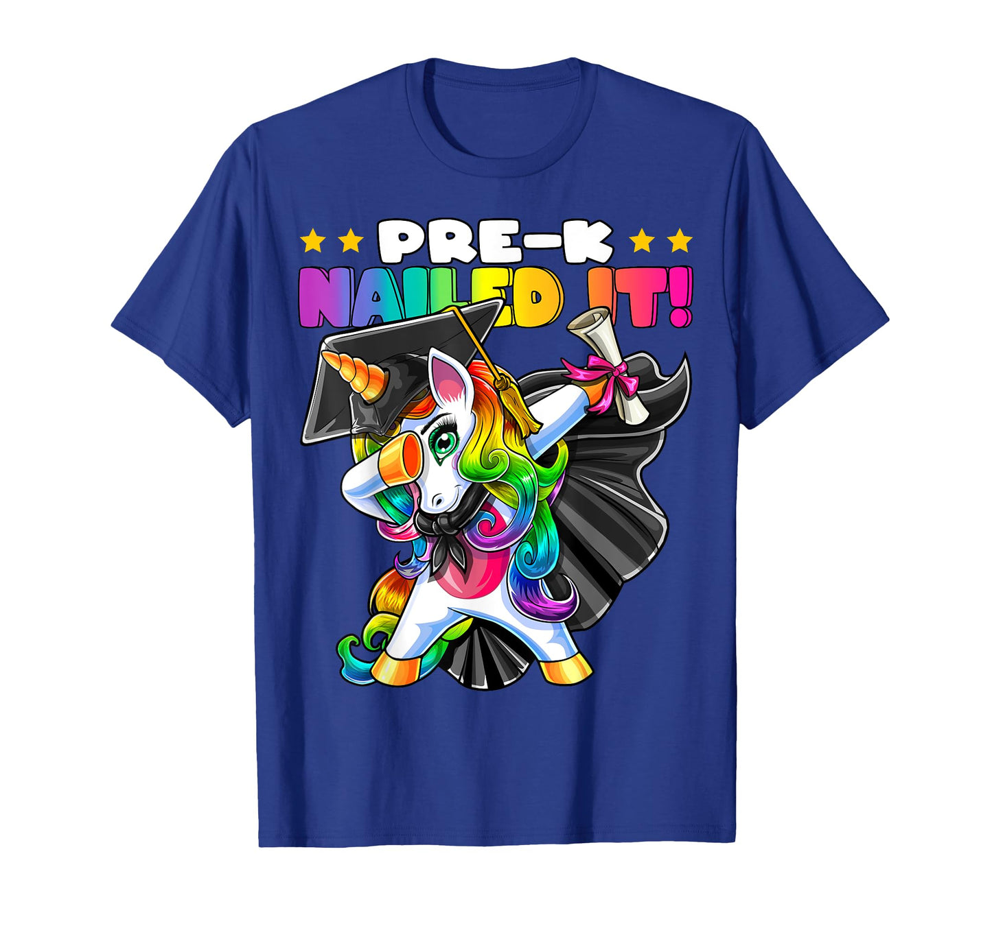 Dabbing Unicorn Pre-K Graduation Cap Gown Diploma Gift Girls T-Shirt