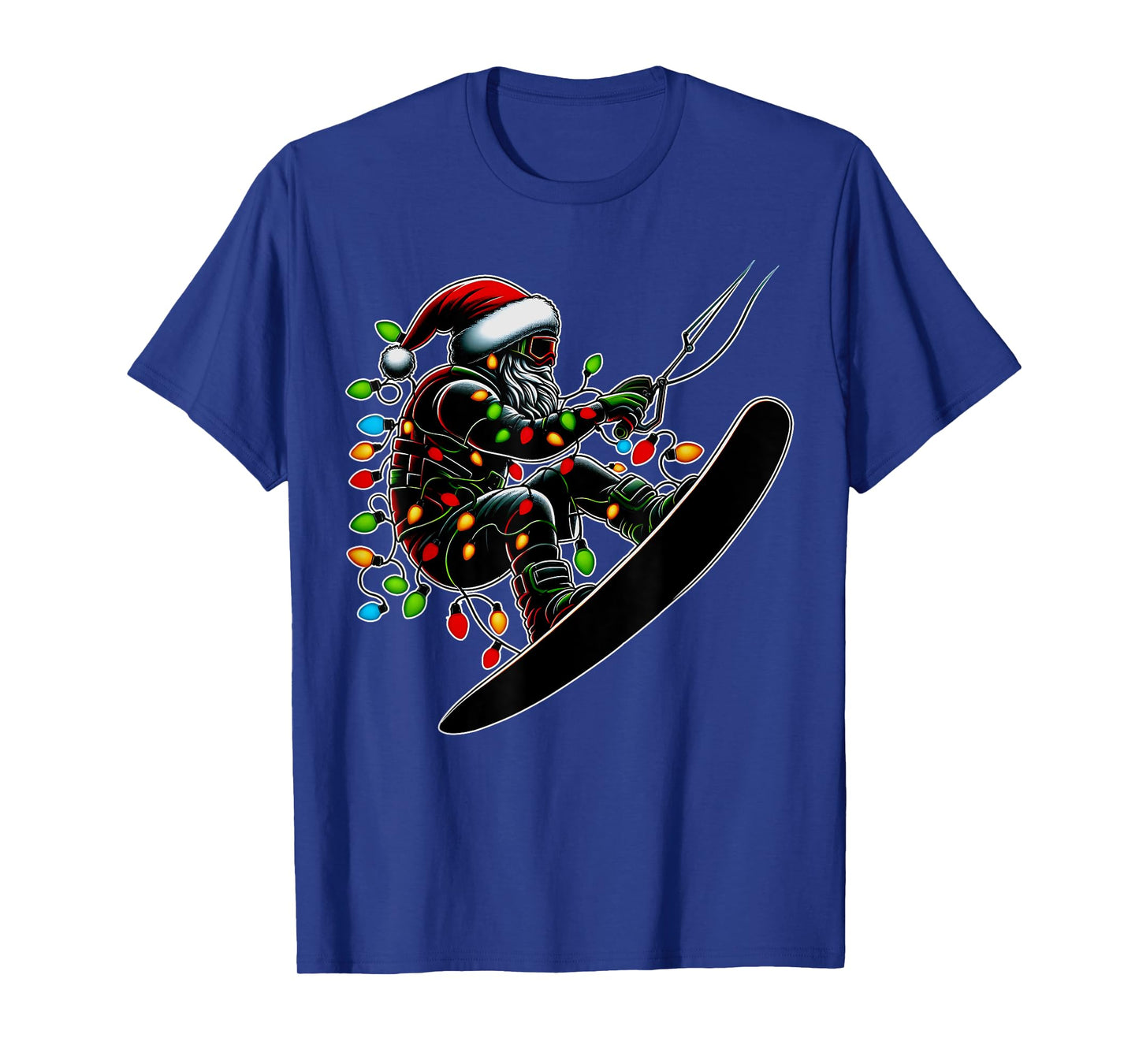 Wakeboarding Santa Claus Wakeboarder Christmas Hat Xmas T-Shirt