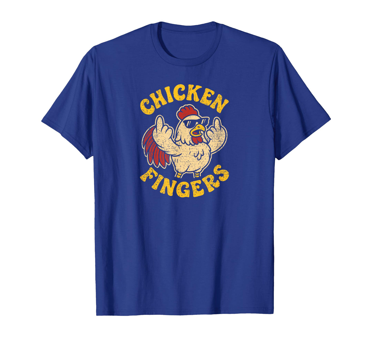 Angry Chicken Flipping Off Middle Fingers Pun Cluck Off Meme T-Shirt