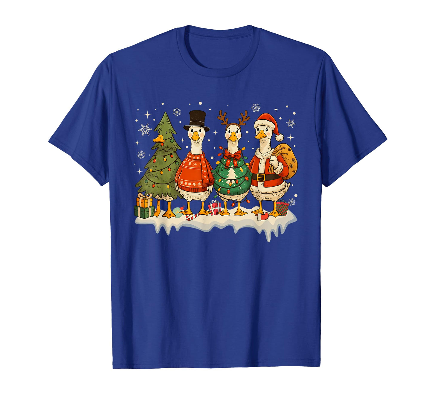 Funny Merry Goosemas Cute Xmas Goose Lovers Men Women Kids T-Shirt