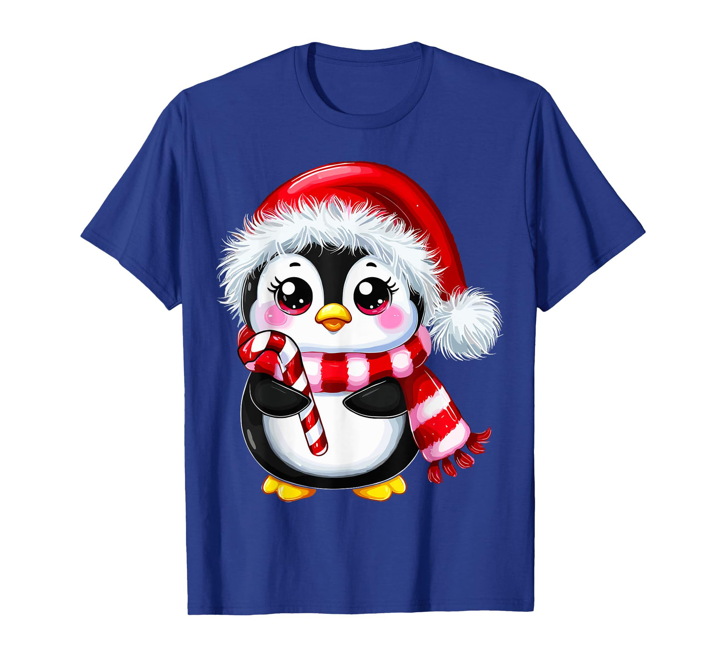 Penguin Christmas Lover Unisex-Adult T-Shirt Black Small Modern Casual Cartoon Christmas Winter Pull On 1 Count 0 Pockets Lightweight Unique Design Slightly Stretchable T-Shirt
