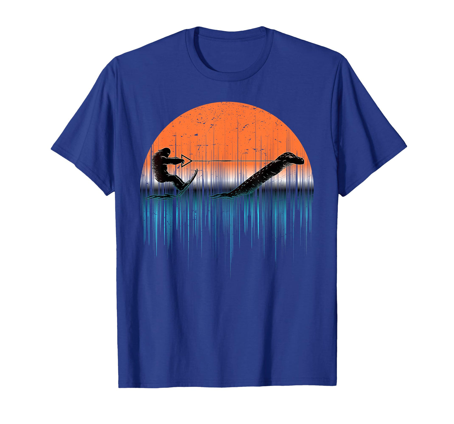 Cryptid Funny Bigfoot Water Skiing Loch Ness Monster Bigfoot T-Shirt