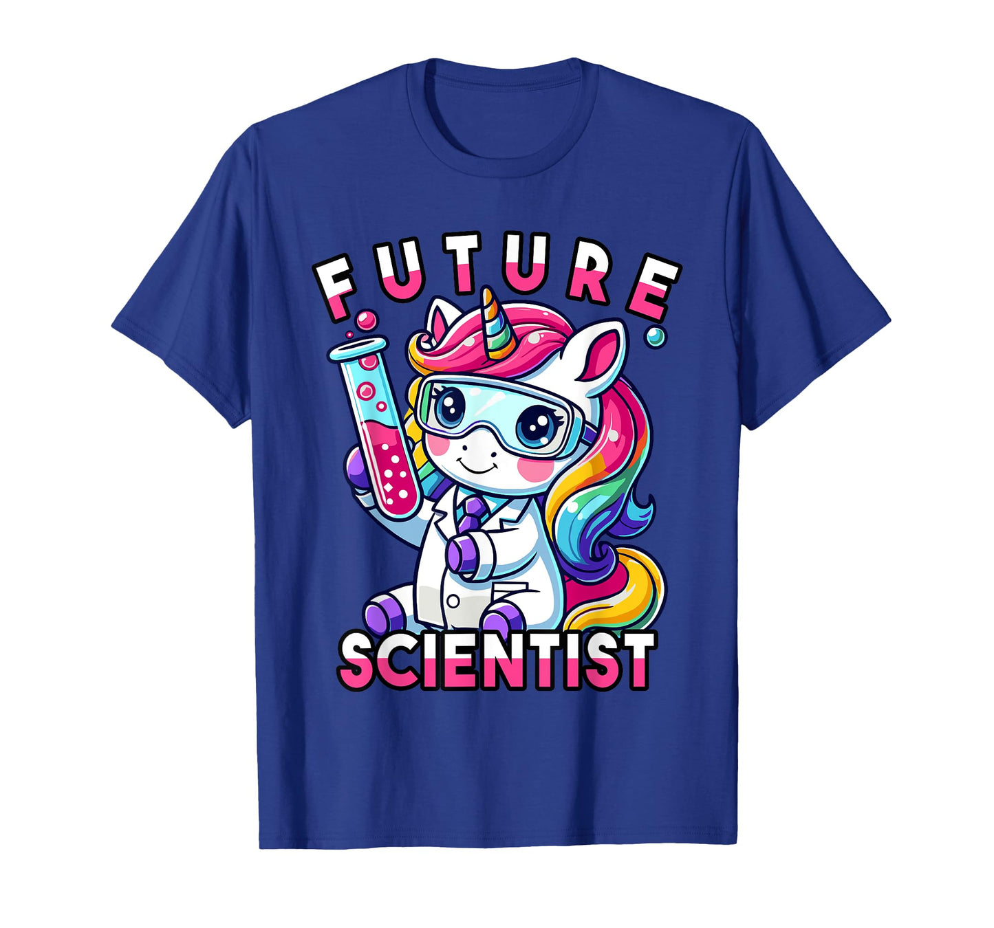 Future Scientist Girls Unicorn Science-Inspired Graphic T-Shirt